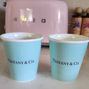 Tiffany & Co. Bone China Paper Cup 2 Pieces Made In Japan
